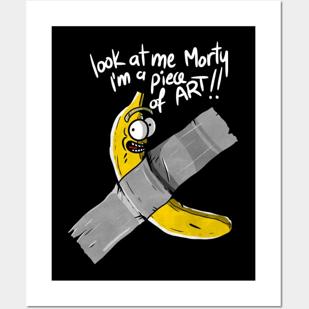 Banana Duct tape on the shirt Wall Art by A Comic Wizard